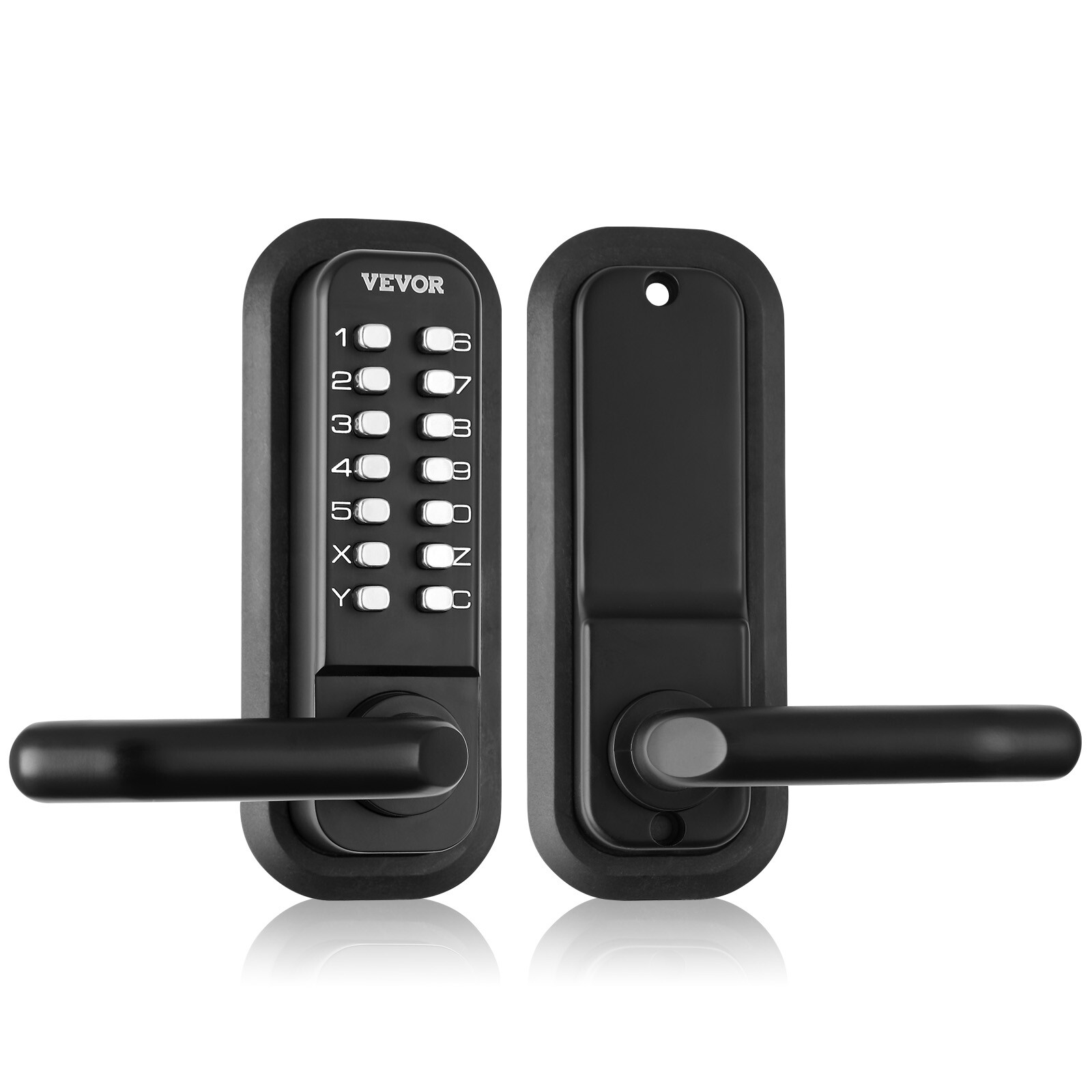 VEVOR Mechanical Keyless Entry Door Lock 14 Digit Keypad and Handle Embedded