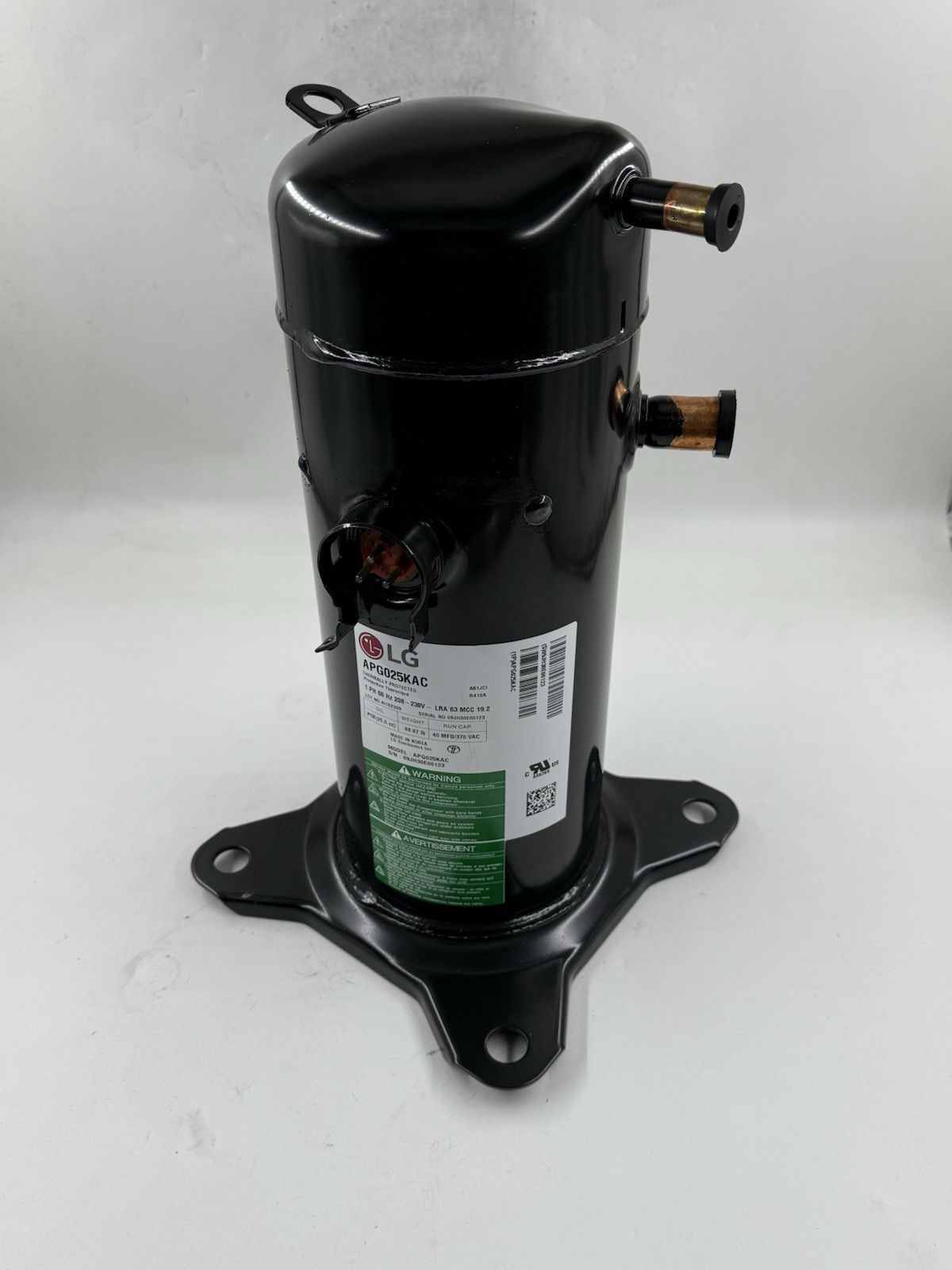 LG APG025KAC R410A SCROLL COMPRESSOR 2 TON REPLACES ZP24K6E-PFV ZP25K6E-PFV