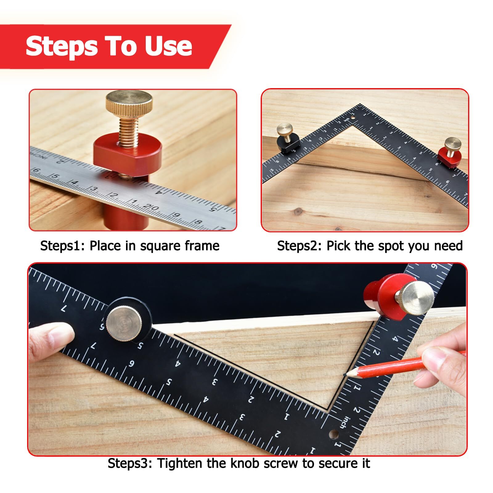 Stair Gauge Set for Framing Square Rafter Layout Marking Tool Carpentry Squares