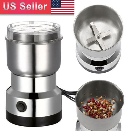 Electric Coffee Bean Grinder Nut Seed Herb Grind Spice Crusher Mill Blender NEW