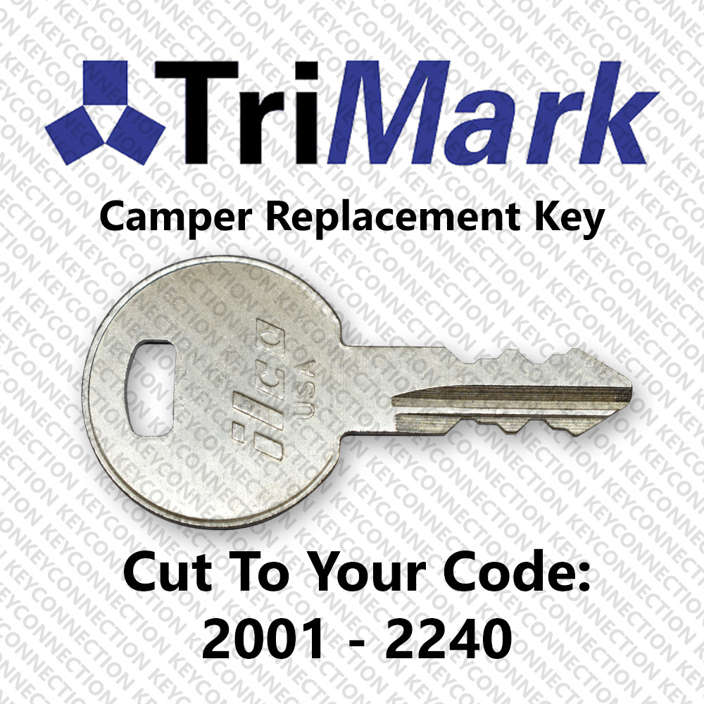 Trimark Camper Replacement Key Cut to Your Code 2001 – 2240