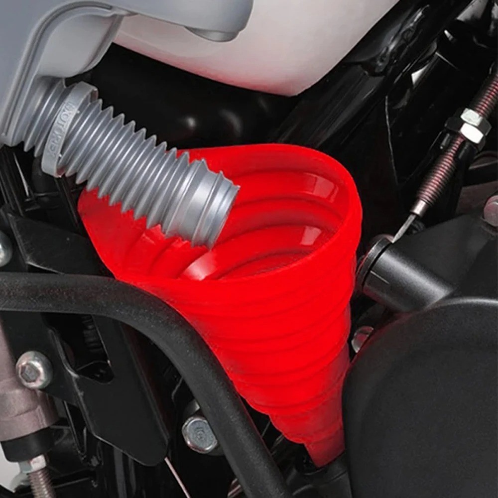 Universal Silicone Funnel Car Engine Oil Fuel Liquid Transfer Foldable Tool