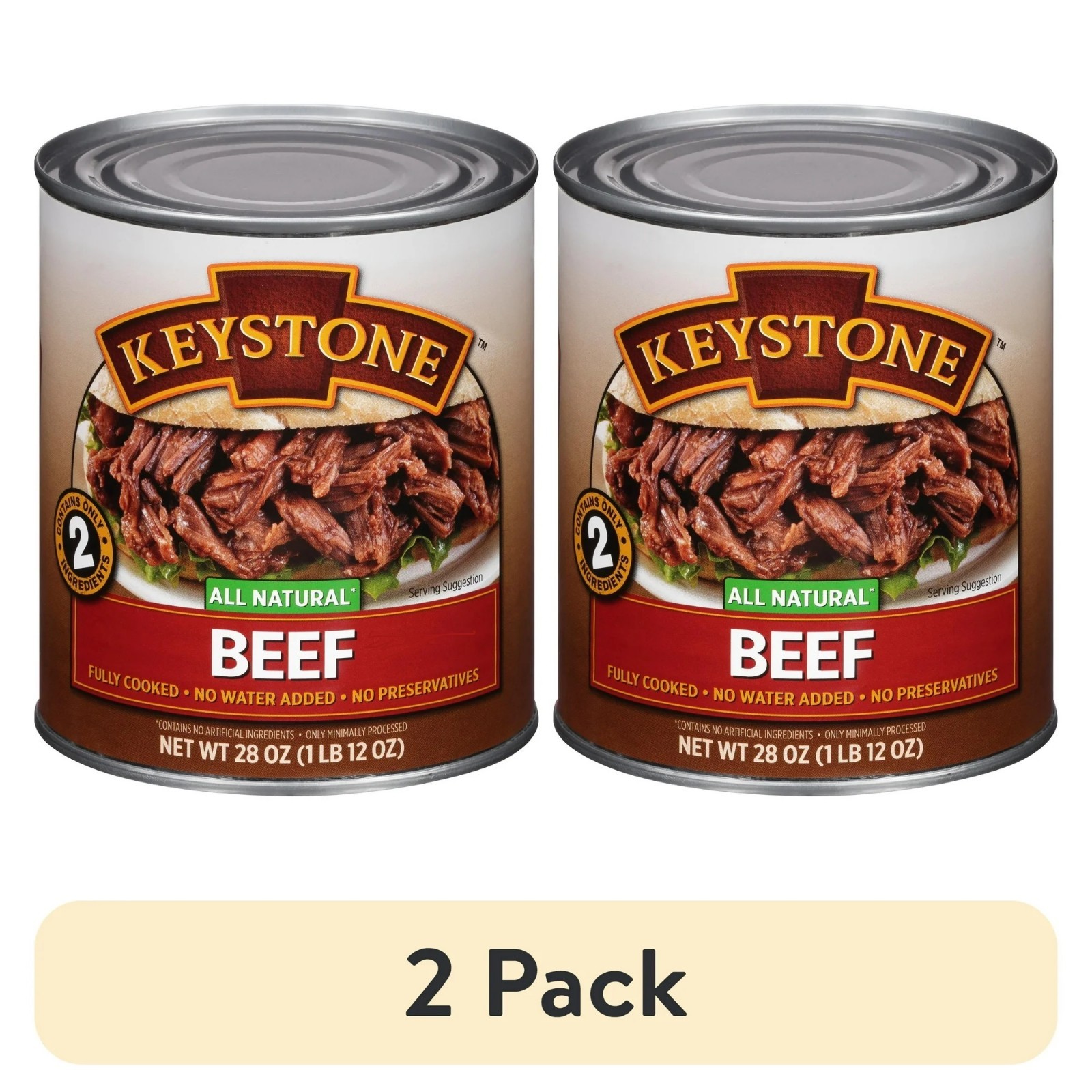 Keystone All Natural Beef, 28 oz Can (2 pack)