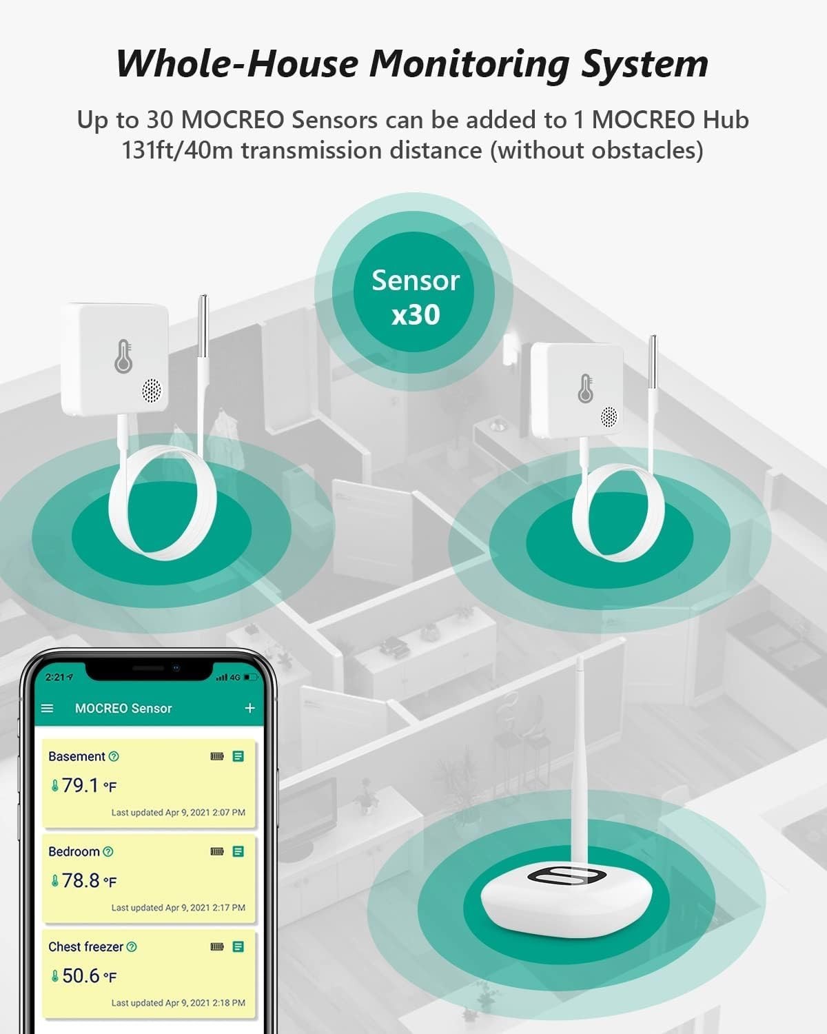 WiFi Thermometer Freezer Alarm, Email Alert, App Notification, Data Record Ex…
