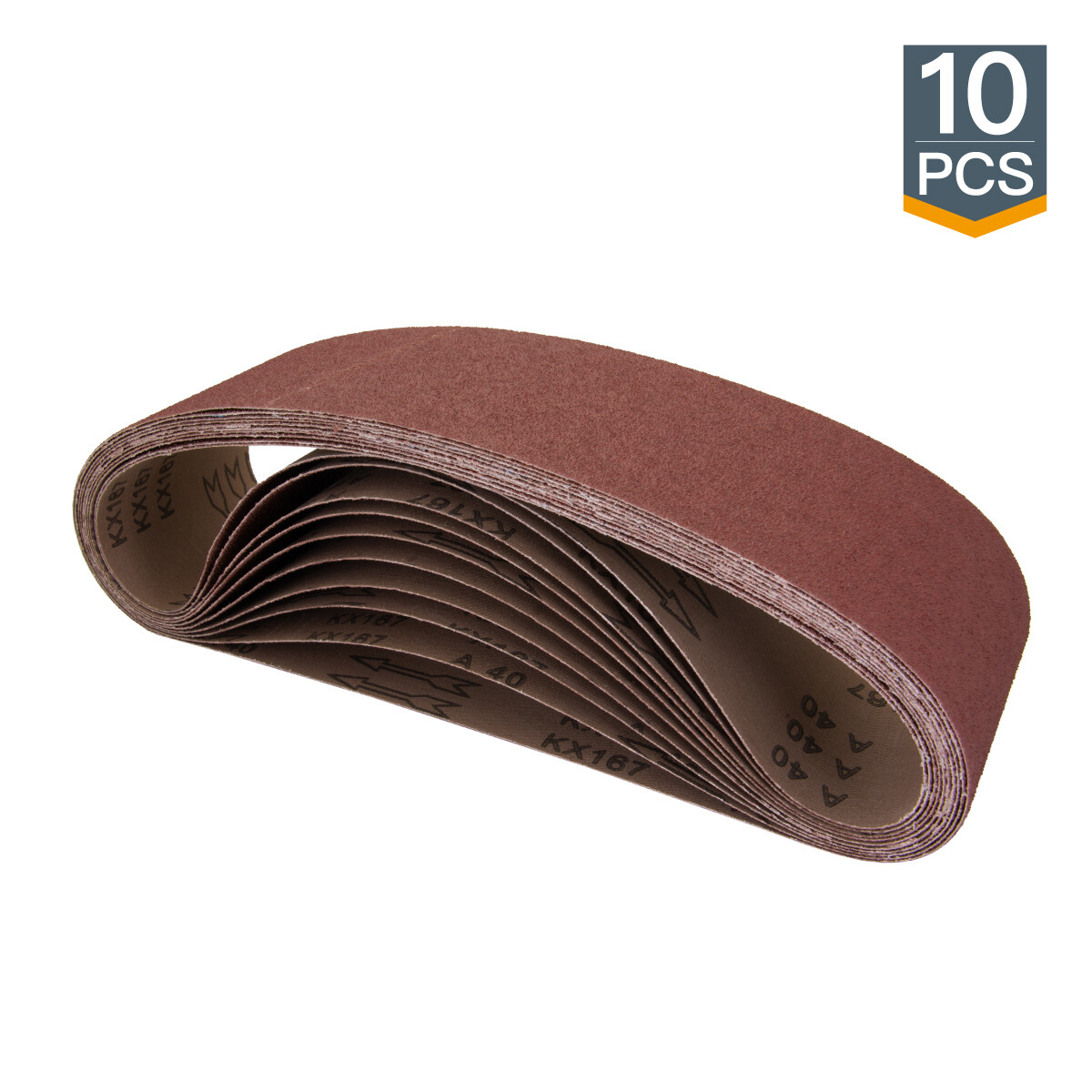 POWERTEC 4 x 36″ Sanding Belt 100 Grit 10 PK Aluminum Oxide Sandpaper 110130