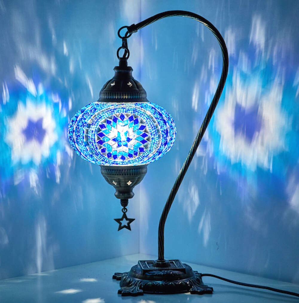 Turkish Moroccan Mosaic Bohemian Colorful Table Bedside Lamp Light Lampshade