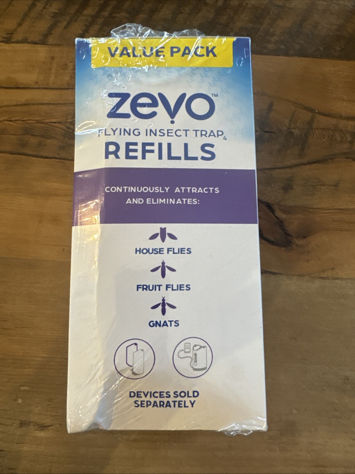 Zevo Flying Insect Trap, Fly Trap Refill Cartridges 4 Cartridges