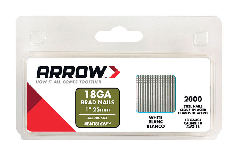 Arrow Fastener BN1816WCS Galvanized Steel Chisel Point Brad Nails 18 ga.x1 L in.