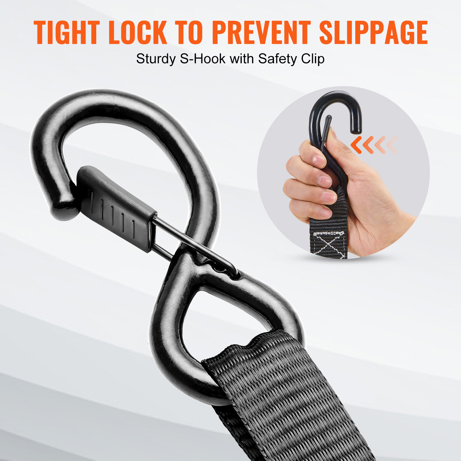 VEVOR 4 Pack Ratchet Tie Down Straps 5208 lbs 1.6″ x 8′ Heavy Duty for Cargo