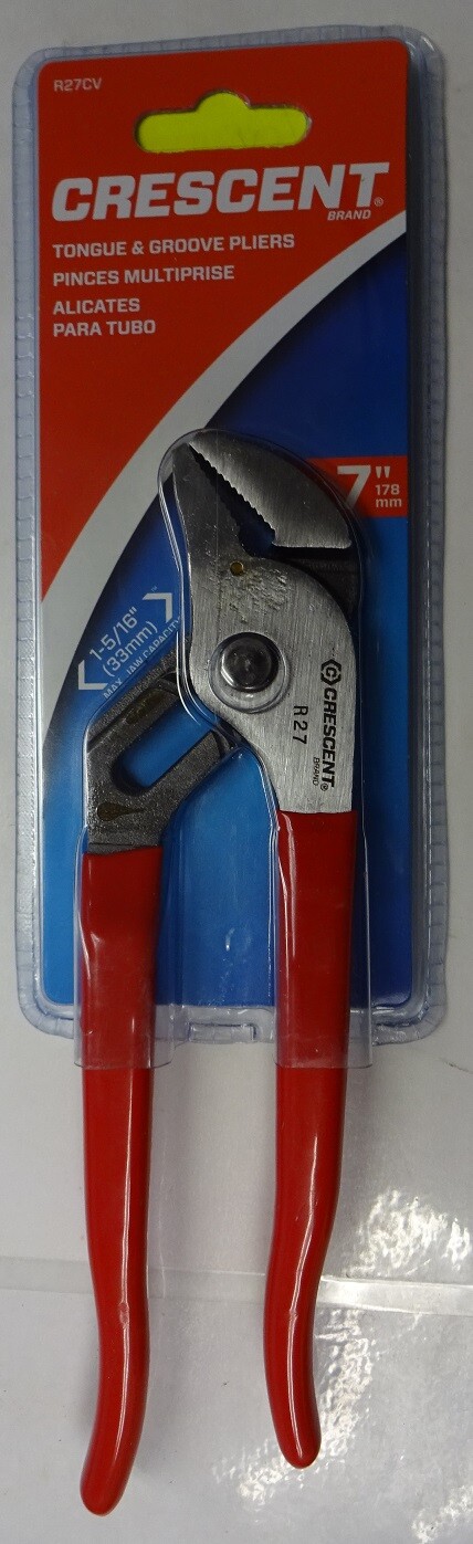 Crescent R27CV 7″Alloy Steel Tongue & Groove Pliers Straight Jaw