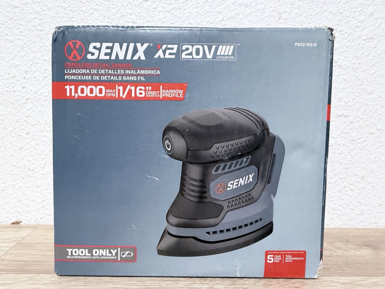SENIX 20V Cordless Detail Sander Hand-Sander With 11,000 OPM New 1/16″ Orbit