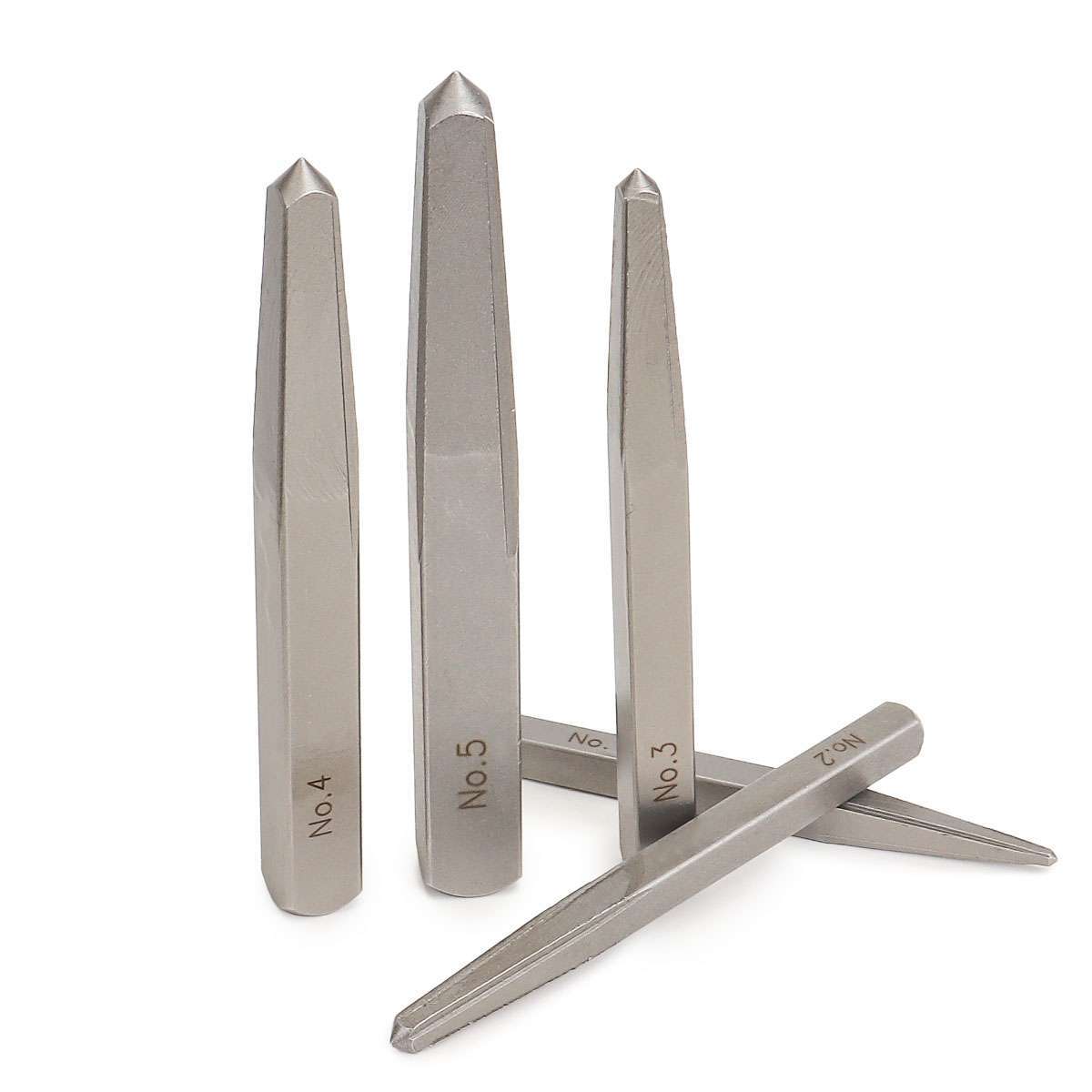 5 Pcs/ Set Straight Fluted Screw Extractor Drill Square Easy Out Extraction Tool