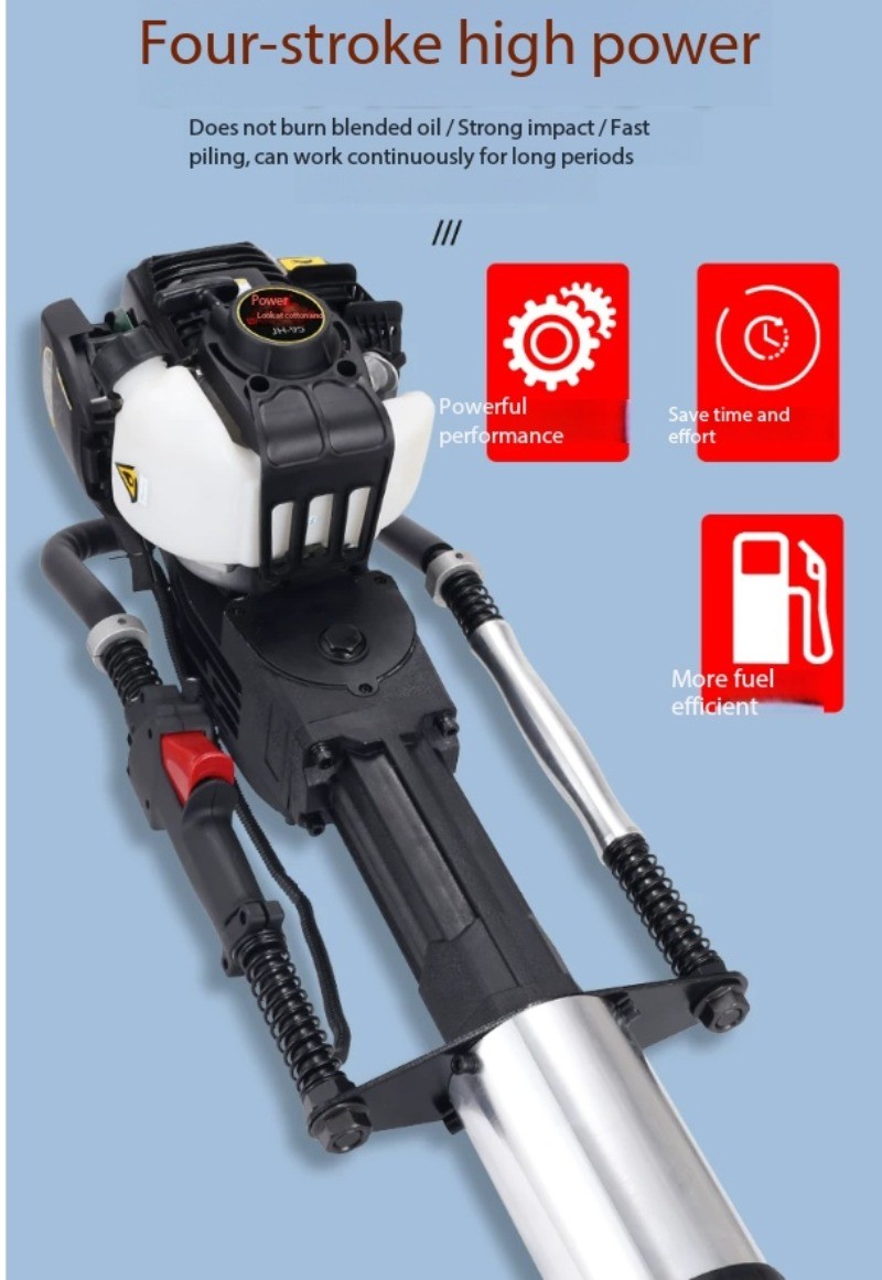 95 Octane Gas-Powered Pile Driver: A Portable, Electric Pile-Driving Tool