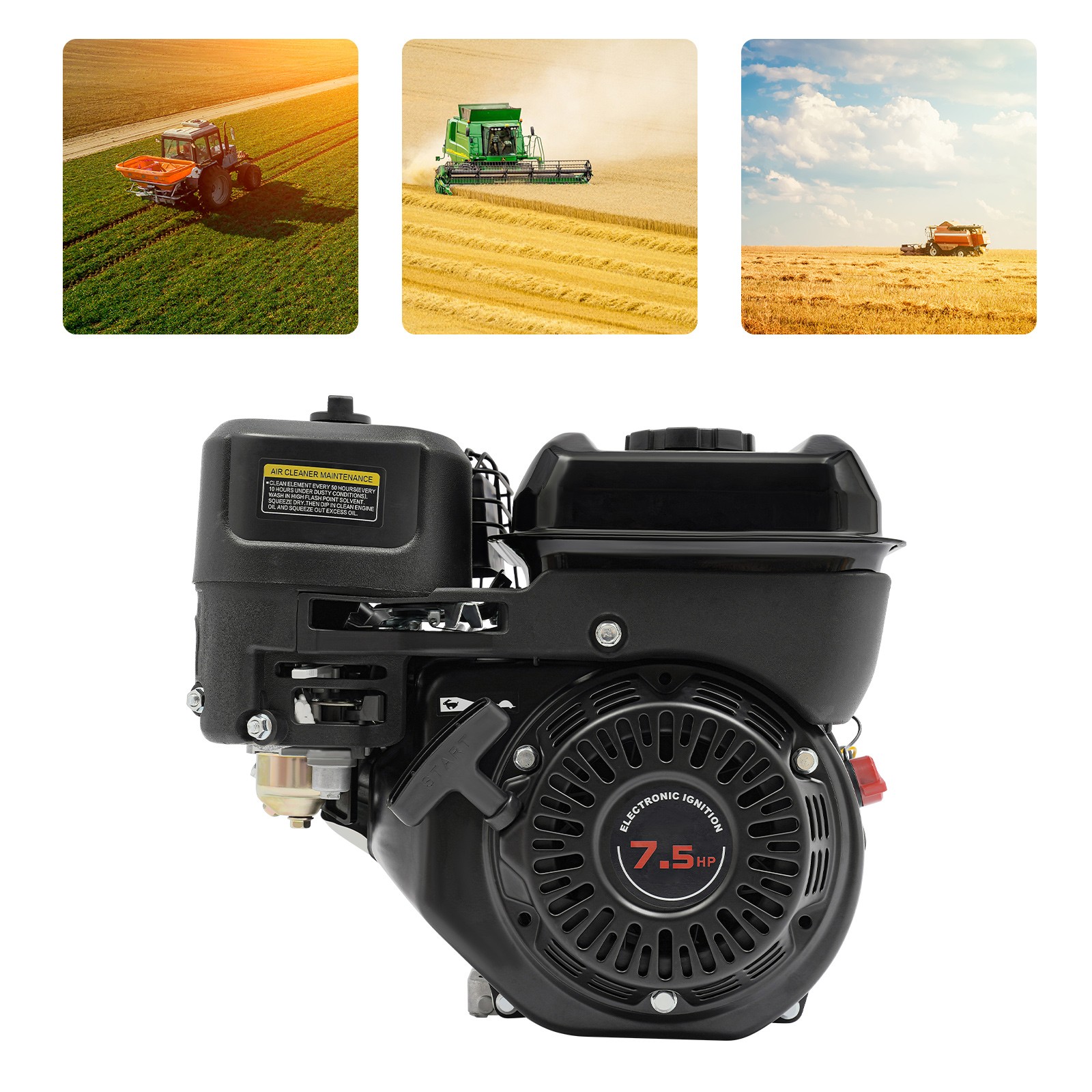 212cc 7.5hp 4-stroke Gasoline Engine Steel Start Engine Manual