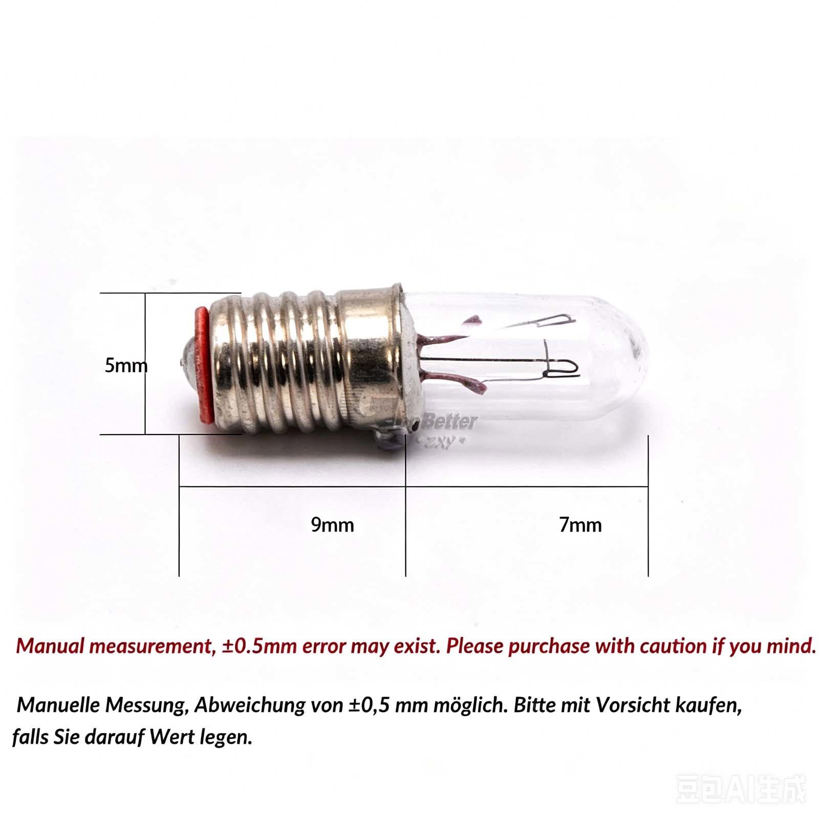 E5 Screw Lamp Miniature Signal Indicator Warning Light Bulb 1.5V – 24V 1-500pcs