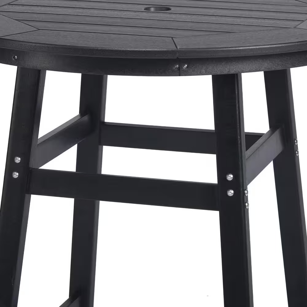 Laguna 35 In. round HDPE Plastic All Weather Bar Height High Top Bistro Outdoor