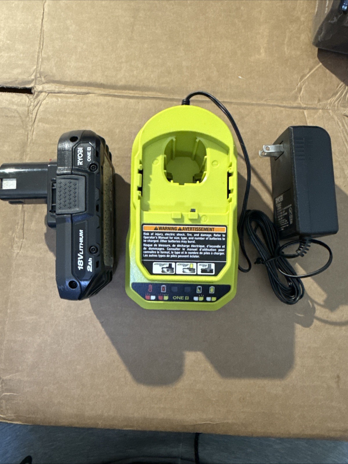 Ryobi ONE+ 18V Lithium-Ion 2Ah Battery PBP006 with PCG002 Charger