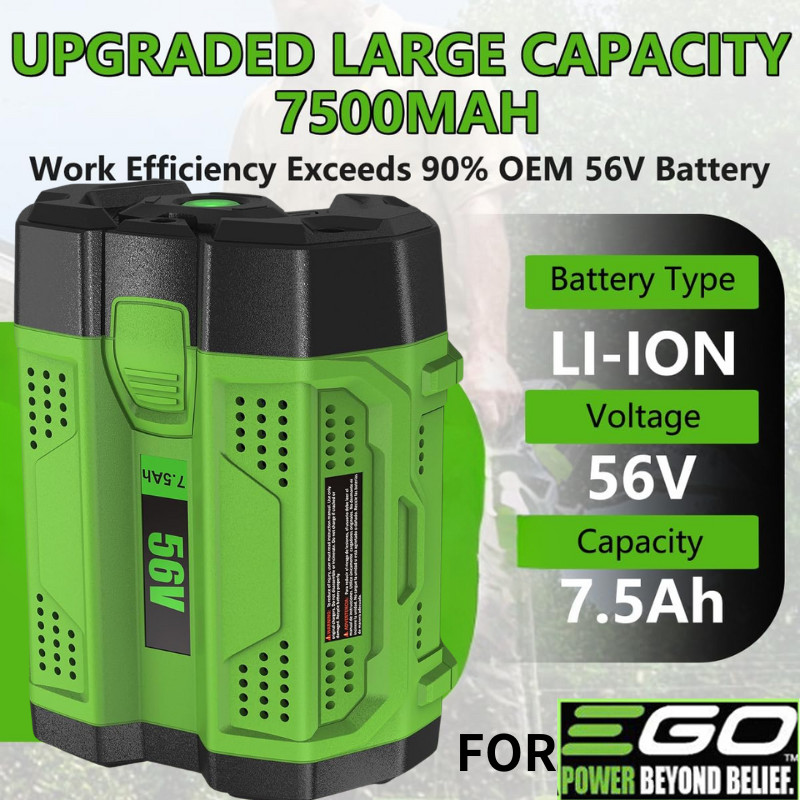 7500mAh 56V Battery For EGO 56V Battery 7.5Ah BA1400T BA2800 BA4200T BA5600T NEW