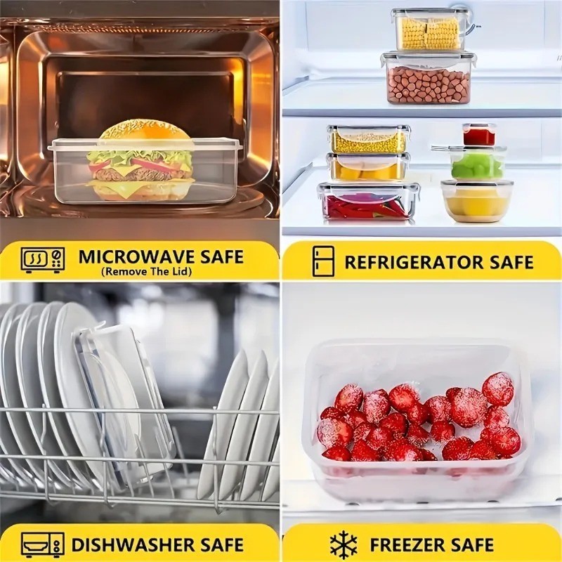 48Pc Airtight Food Storage Set plastic Containers & Lids Kitchen Organizer NEW..