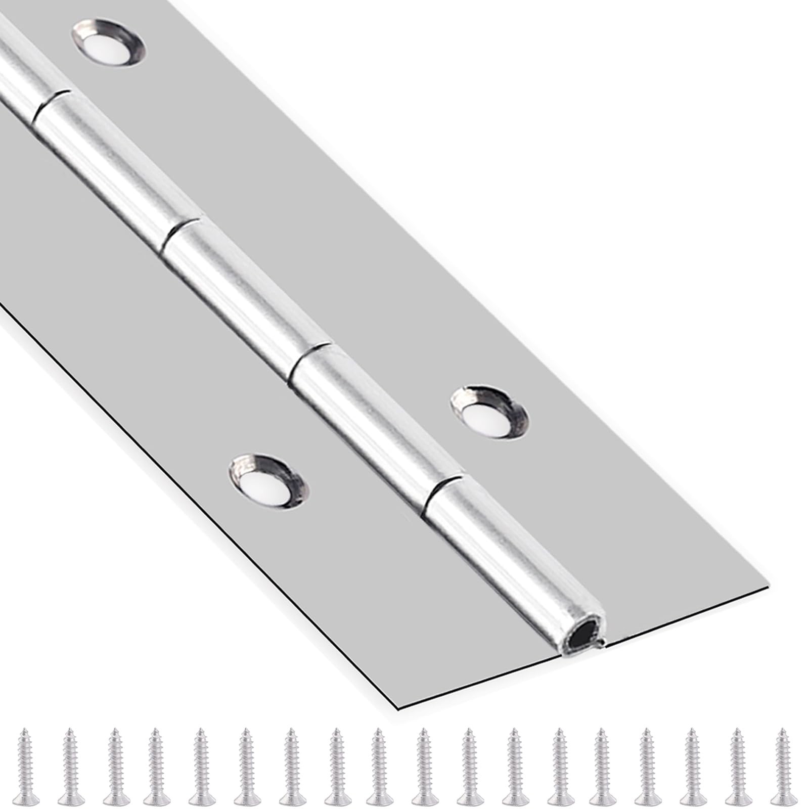 Piano Hinge 30 Inch x 3 Inch Heavy Duty Stainless Steel Piano Hinge Continuou…