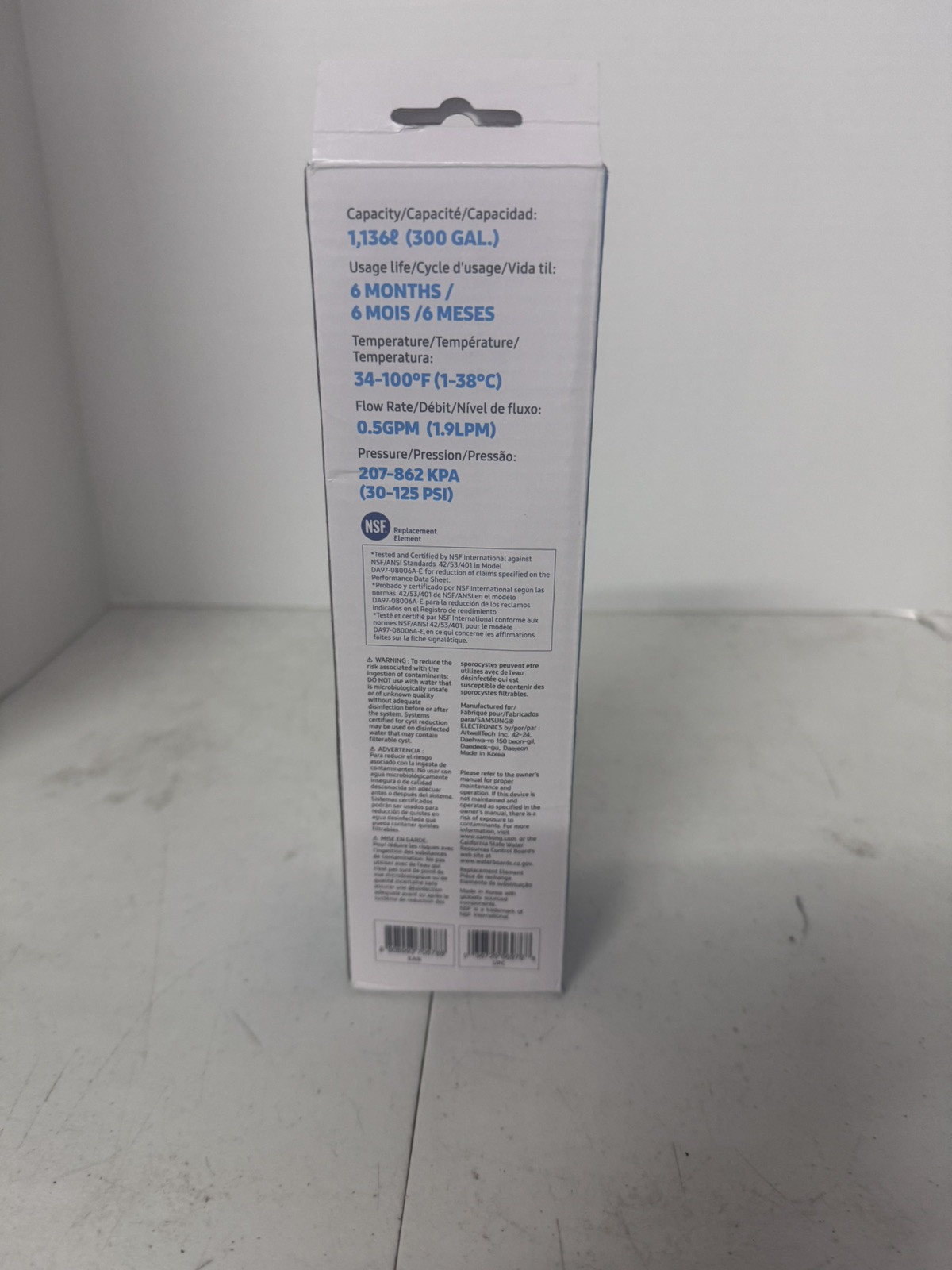 SAMSUNG Genuine Filter for Refrigerator Water and Ice, HAF-CIN/EXP, 1 Pack