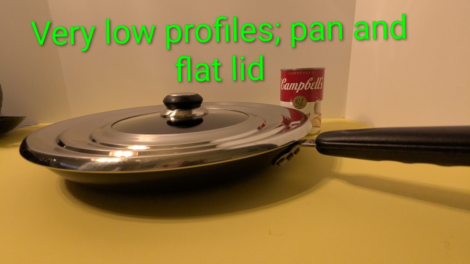 Brand ? Un-Flat SHALLOW Texture Coated 12″ Frypan & Lid. But Much Life Left
