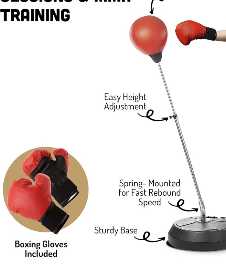 TechTools Punching Bag with Stand, Boxing Bag for Teens & Adults – Height Adj…