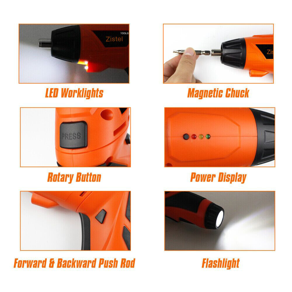 48IN1 Cordless Electric Screwdriver Rechargeable Drill Driver Power Tool Bit Set