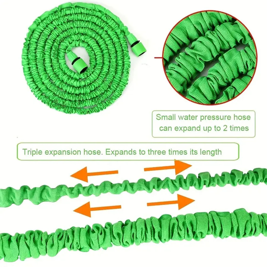 Expandable Garden Hose with Spray Nozzle Flexible Magic Hose Fast Ship USA