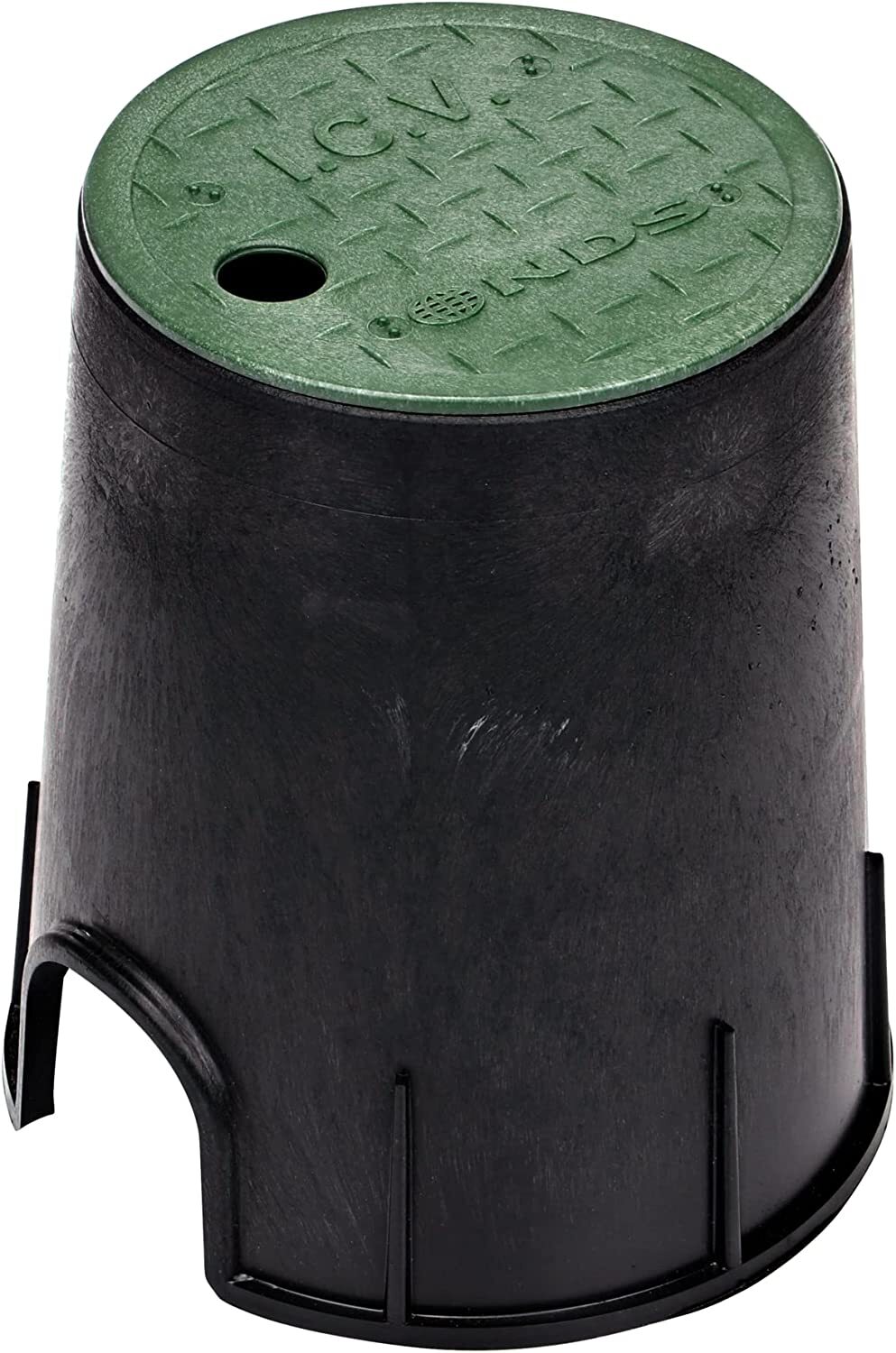 6 In Round Valve Box Overlapping ICV Cover Irrigation Control Sprinkler Black