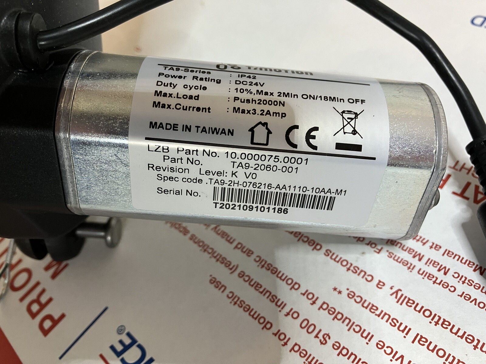 TA9-2060-001 La-Z-Boy TiMotion Recliner Actuator 10.000075.0001 Lazy Boy LaZBoy