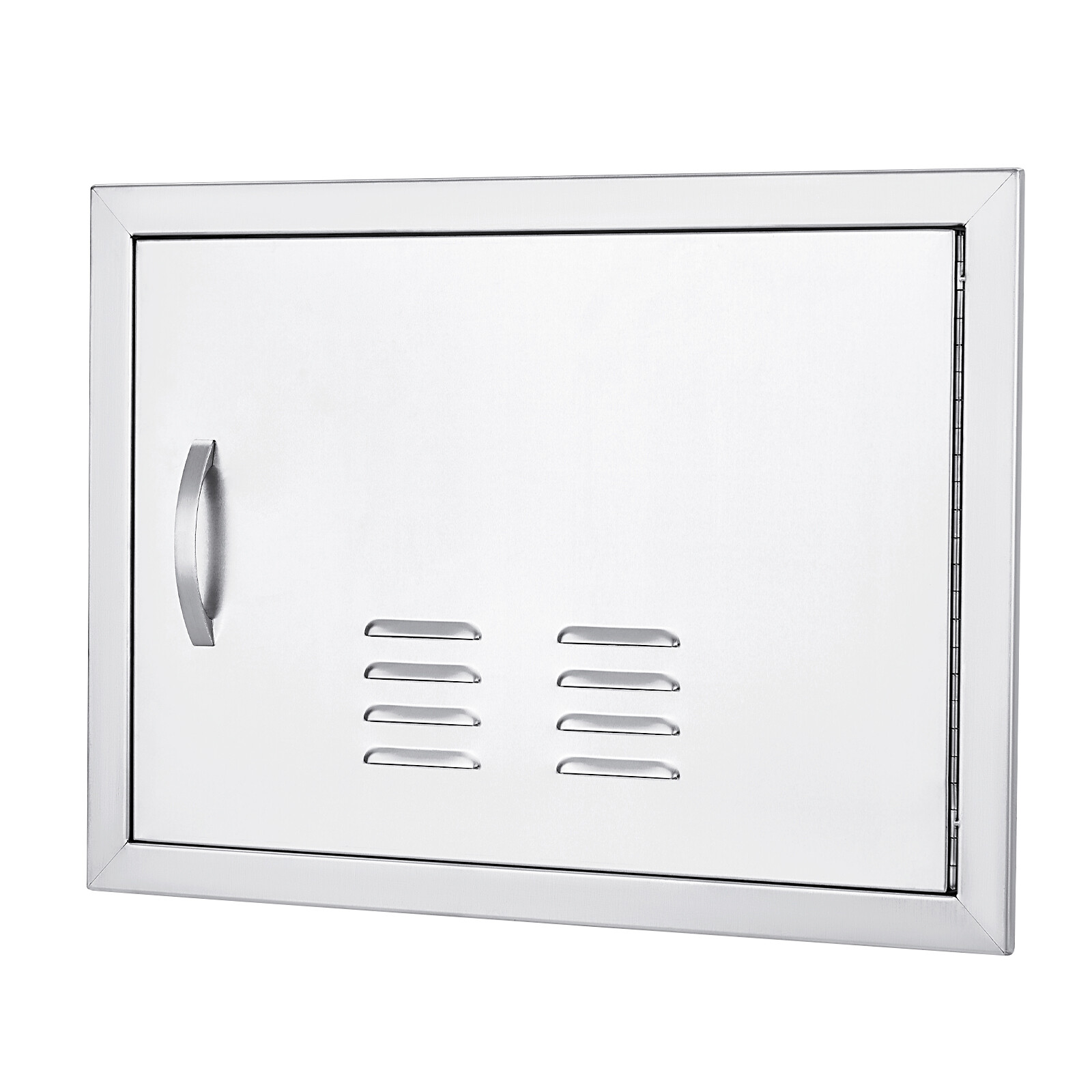 BBQ Access Door, Outdoor Grill Door Double Door Brushed Stainless Steel for BBQ