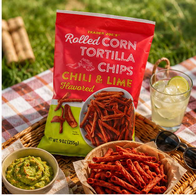 4-Pack Trader Joe’s Chili & Lime Flavored Rolled Corn Tortilla Chips