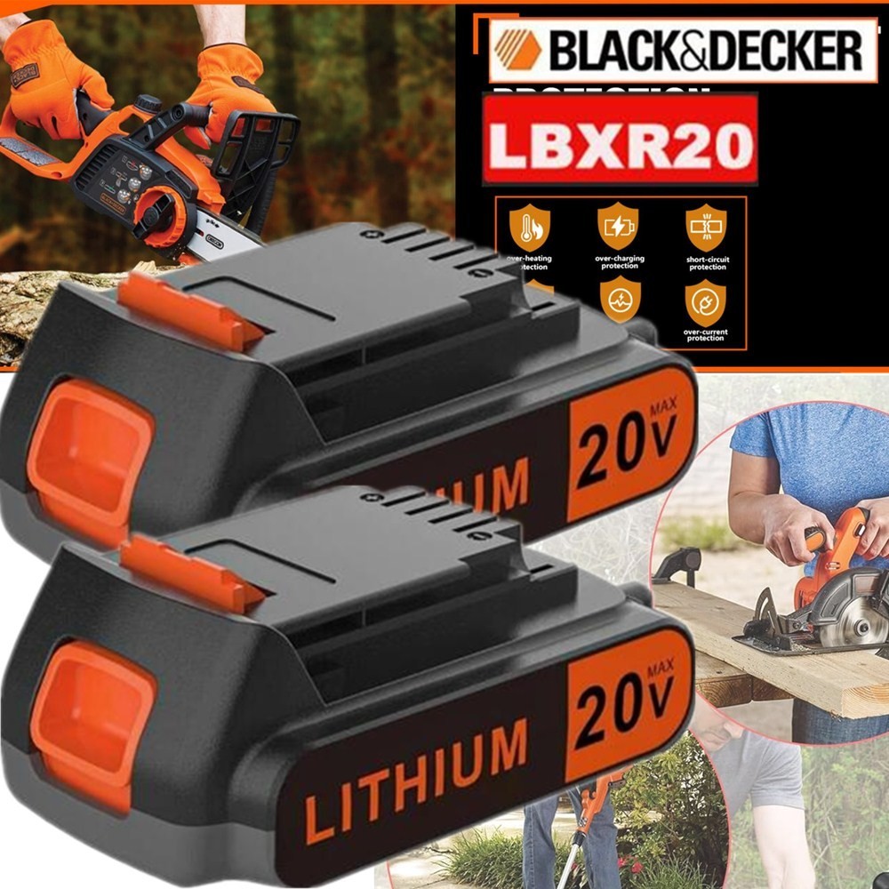 2PACK For BLACK DECKER 20V MAX* 2.0 Ah Lithium Battery Pack – LBXR2020-OPE