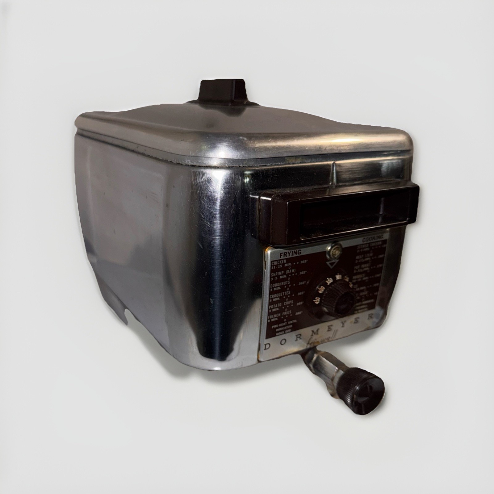 Dormeyer Fri-Well Model 6000 Oil Deep Fryer/Slow Cooker 1350 Watt Working VTG.