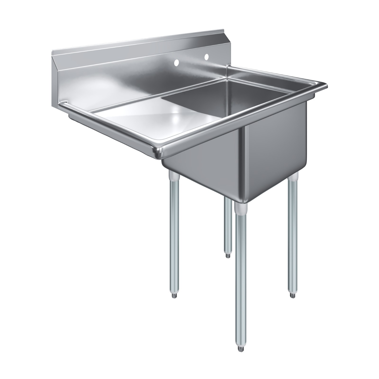 39 in. x 23.5 in. Stainless Steel One Compartment Sink with 18 in. x 18 in. Bowl