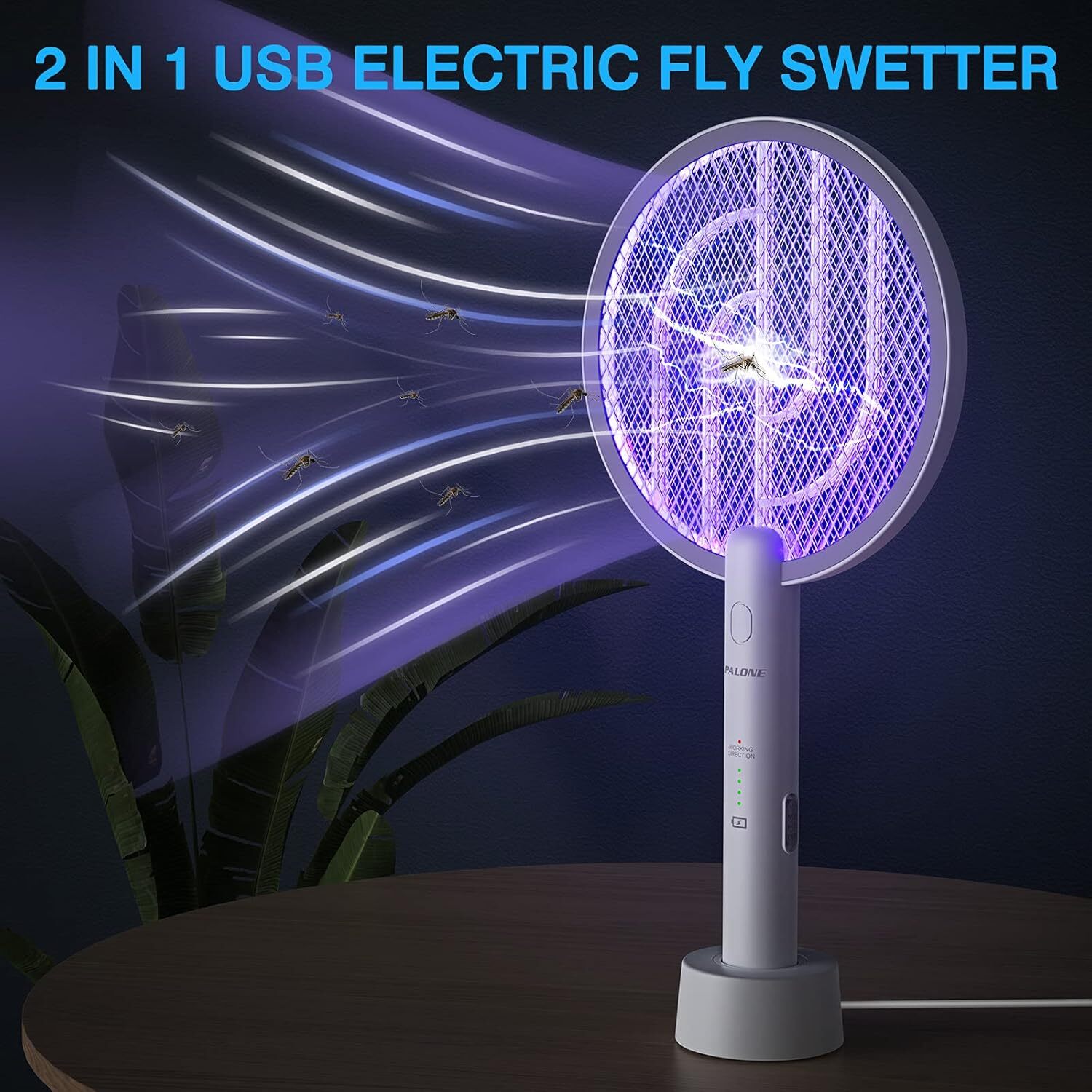 ⚡2Pack Electric Fly Swatter Bug Zapper Zap Mosquito Killer Pest Insect Racket