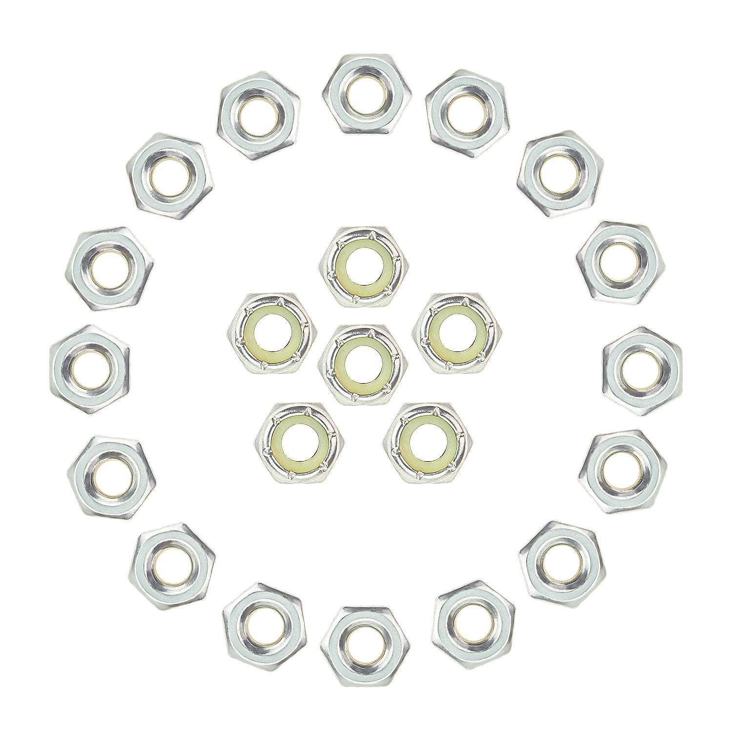 60 Pieces 5/16″-18 Nylon Insert Hex Lock Nuts, 304 Stainless Steel