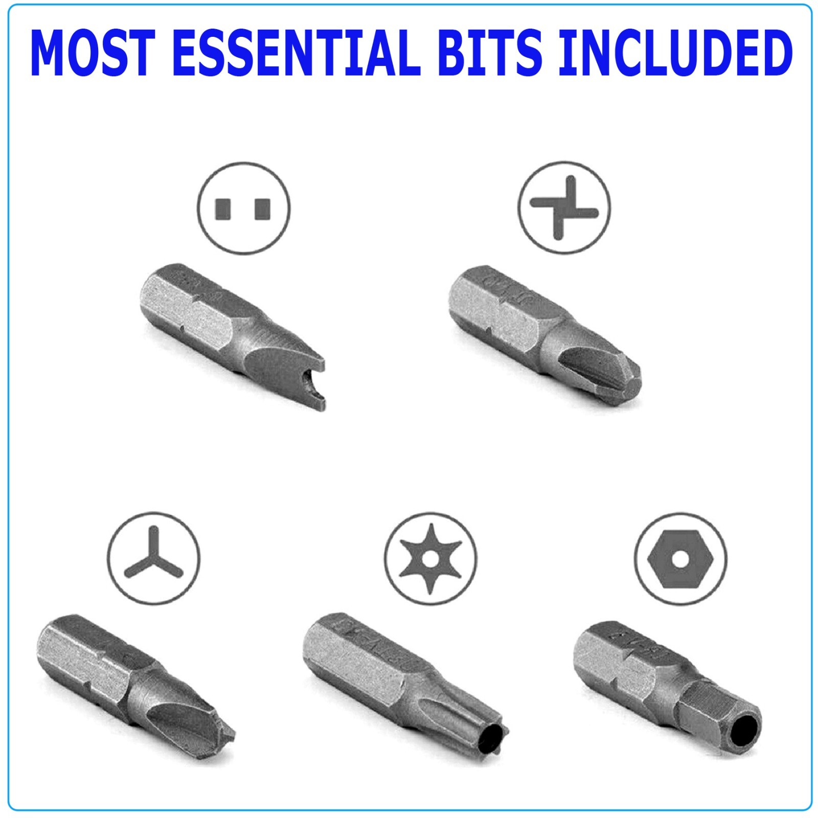 33PCS Hex Head Drill Torx Bit Set Tamper Security 1/4″ Extension Screwdriver Kit