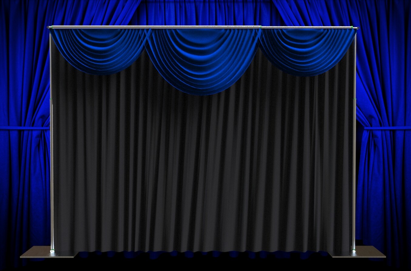 DOUBLE CROSS BAR ADJUSTABLE QUICK BACKDROP KIT 10 FT x 10 FT PIPE WITHOUT DRAPE