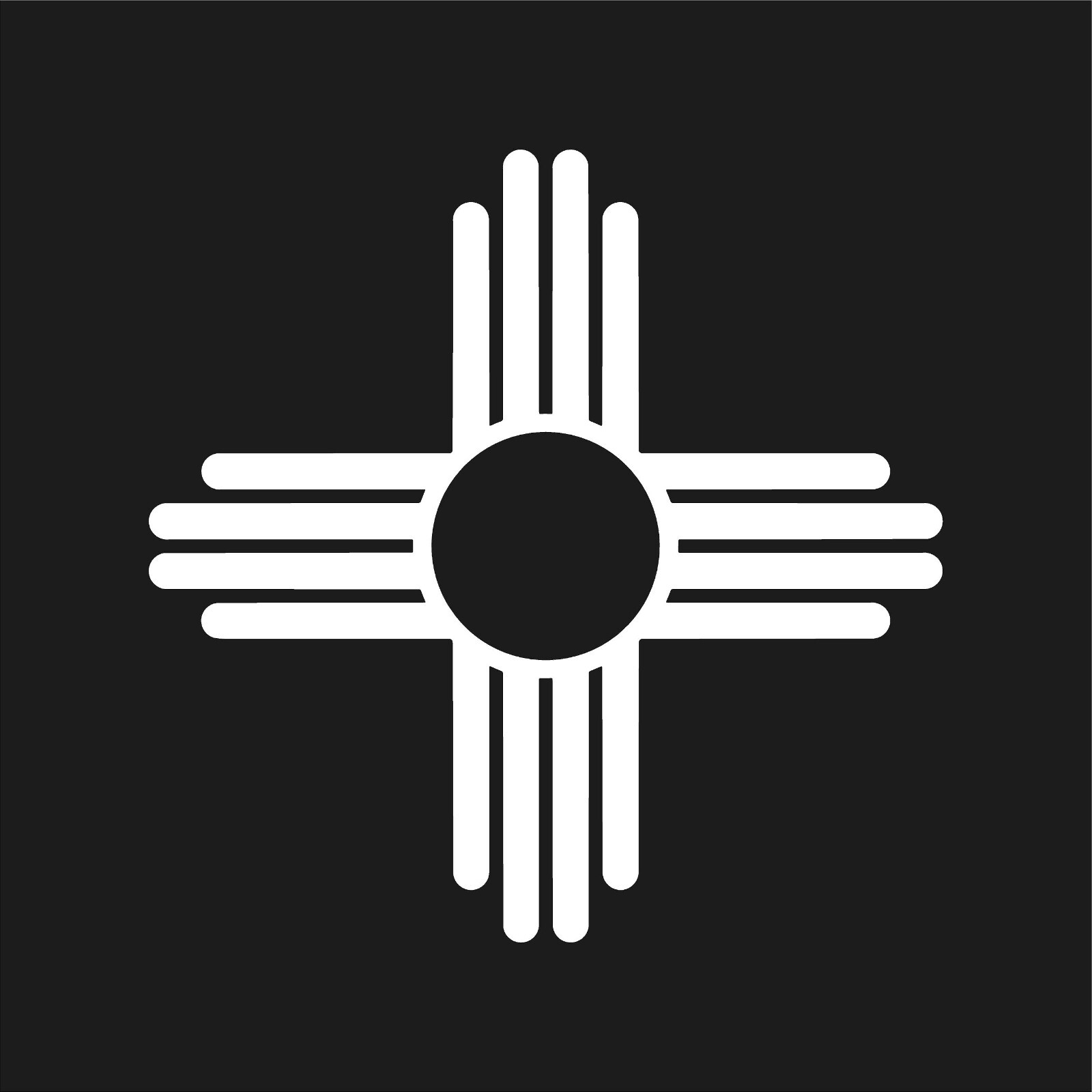 New Mexico Zia Symbol Decal symbol Window State Flag sun Vinyl Sticker