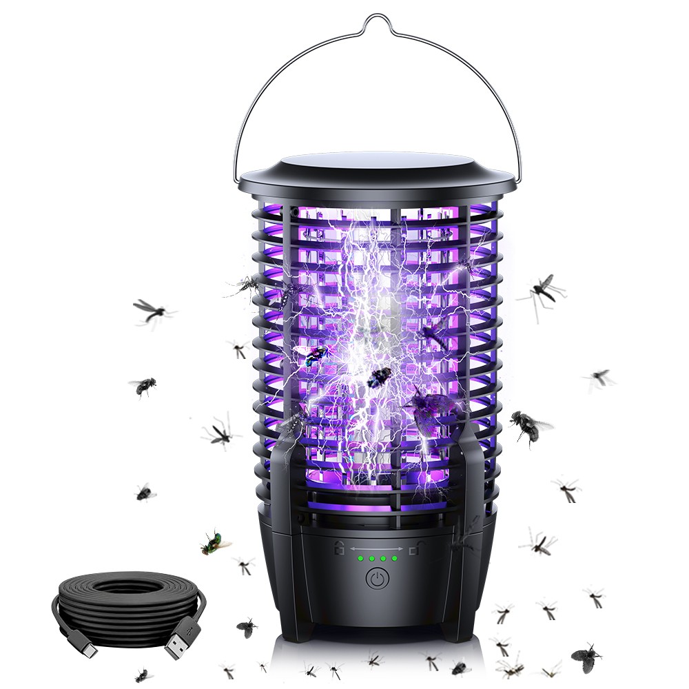 Electric Mosquito Insect Fly Bug Zapper Killer LED Light Trap Lamp Rechargeable