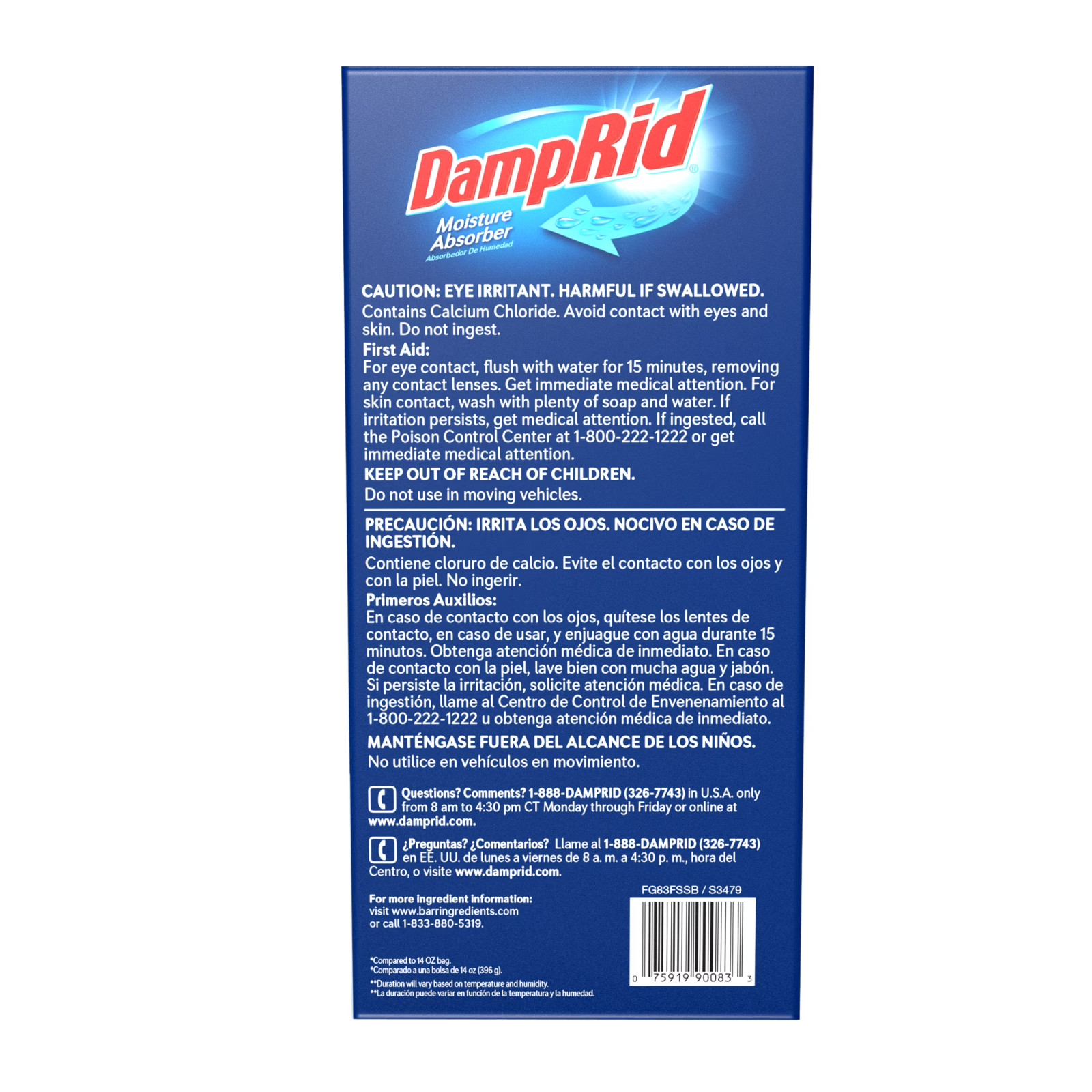 (4 pack) DampRid Fresh Scent Hanging Moisture Absorbers, 3 Count,Free ship