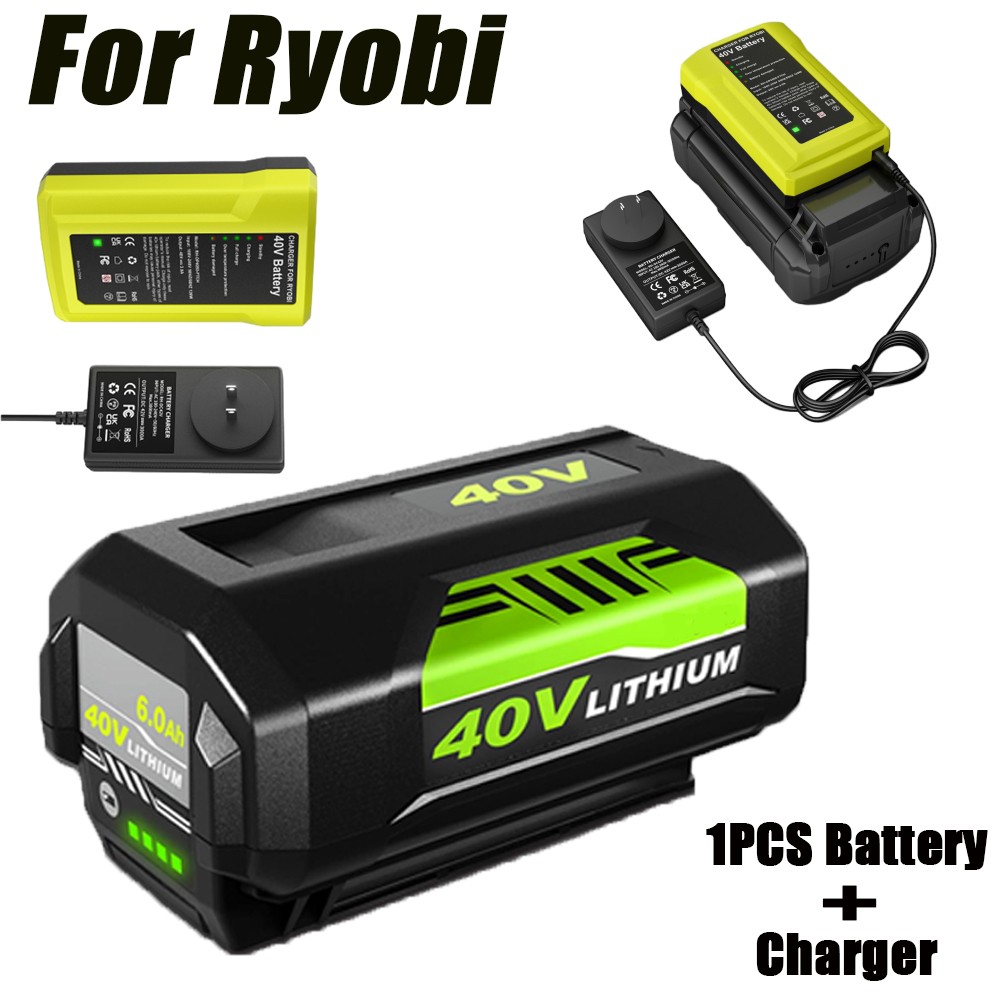 For Ryobi 40V Lithium Battery OP4050 OP40261 OP4030 OP40401 Battery/Charger