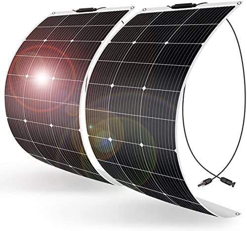 DOKIO 200W (2×100W) Flexible Solar Panels 18V Monocrystalline for 12V Battery…