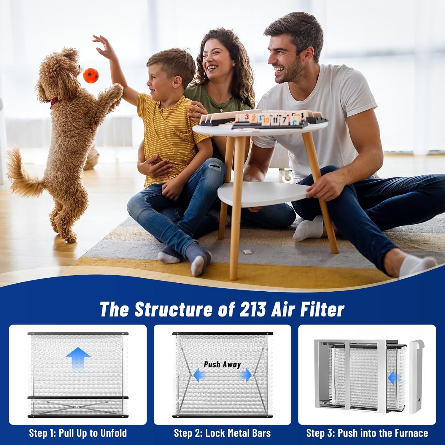 1/2/3 Pack 213 Replacement Filter for Whole House Air Purifiers – MERV 13