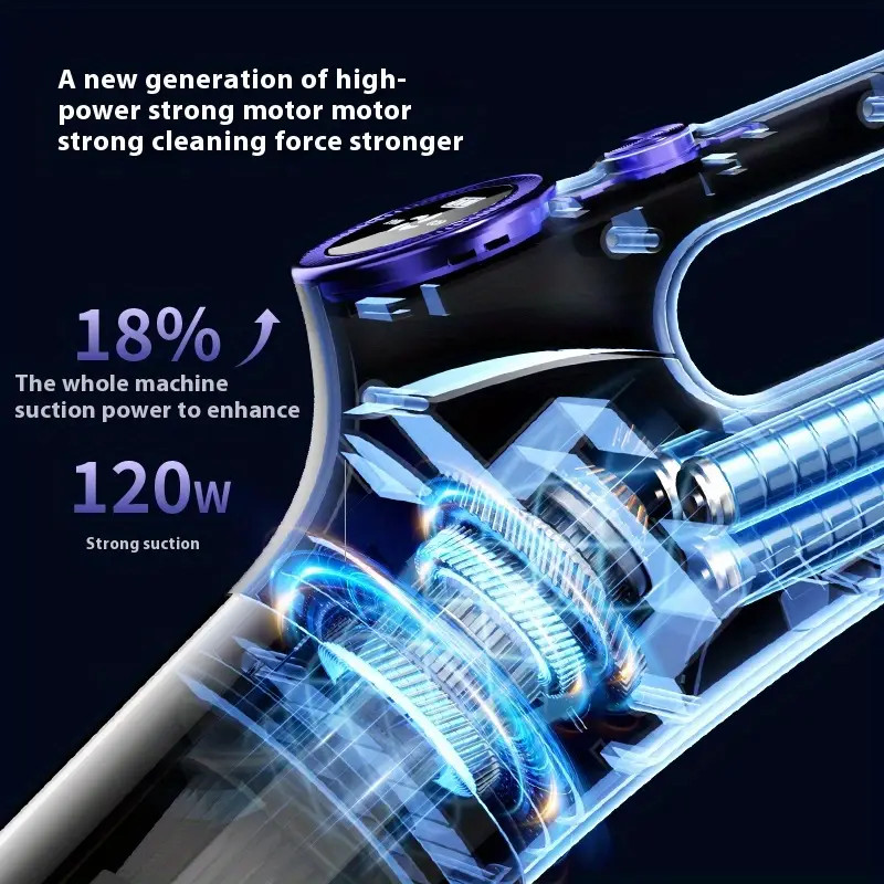 Lightweight Cordless Stick Vacuum Powerful Suction LED Multi-Functional