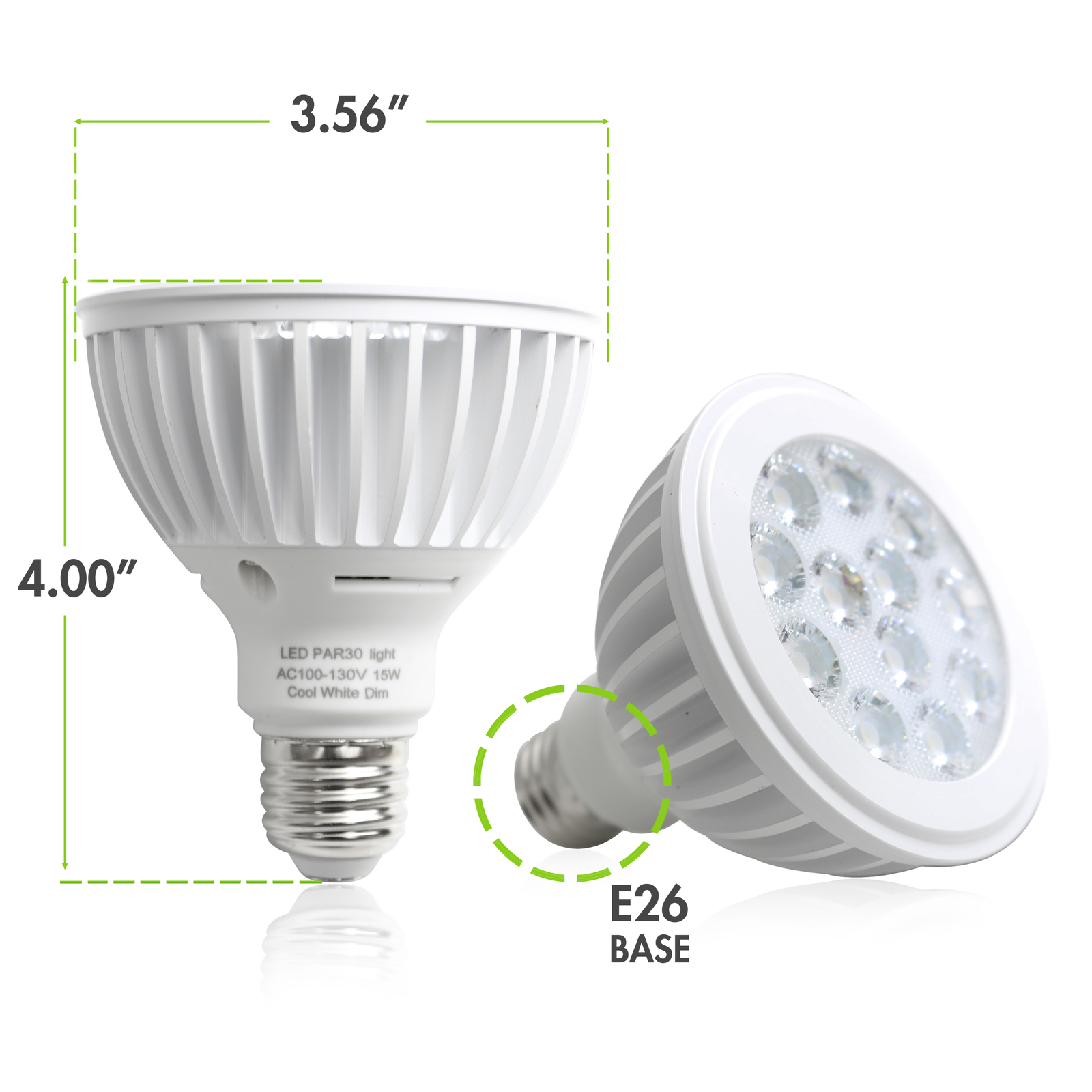4X 100-Watt Equivalent PAR30 Dimmable Energy Star LED Flood Light Bulb Daylight
