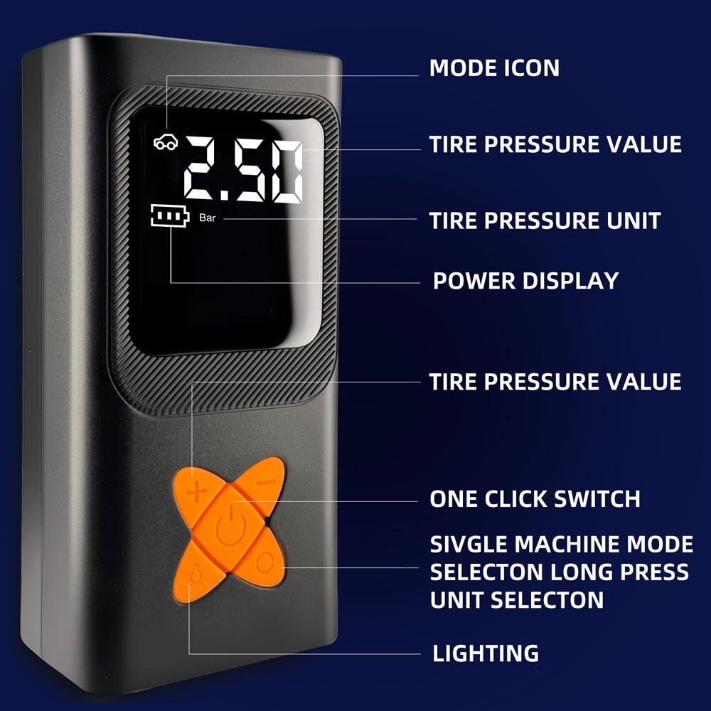 Tire Inflator Car Air Pump Compressor Electric Portable Auto 12V Volt 150 PSI