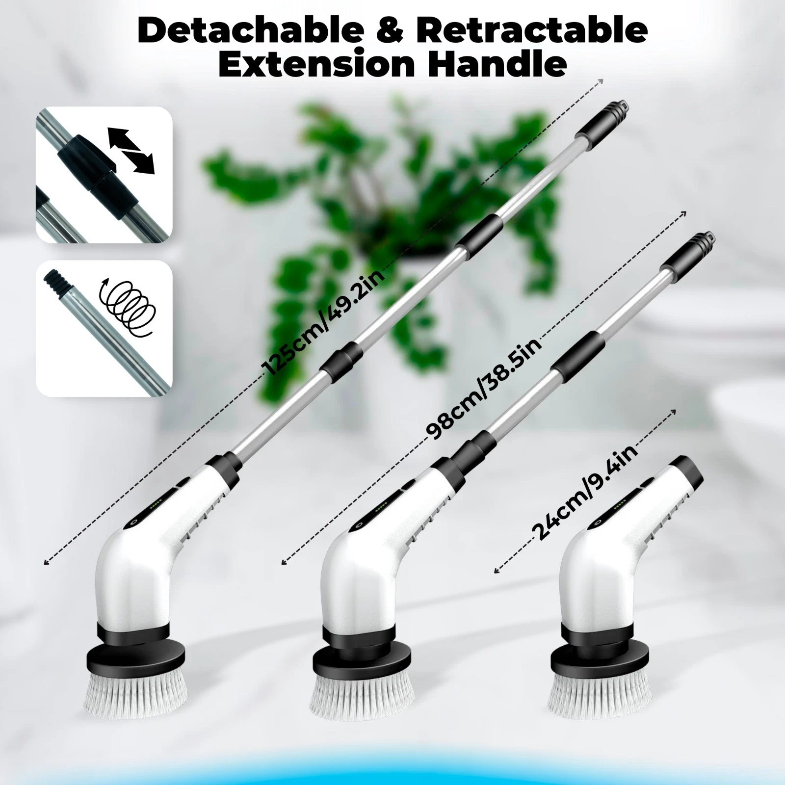 9 IN 1 Electric Spin Scrubber Cordless Power Cleaning Brush Rechargeable cleaner